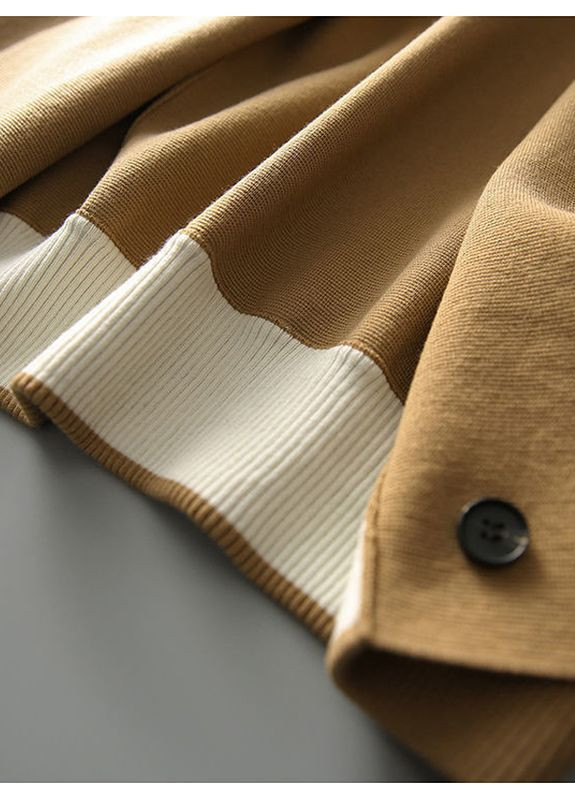 Жіночий осінній трикотажний брючний костюм Темно-бежевий Number Nine (363261718)