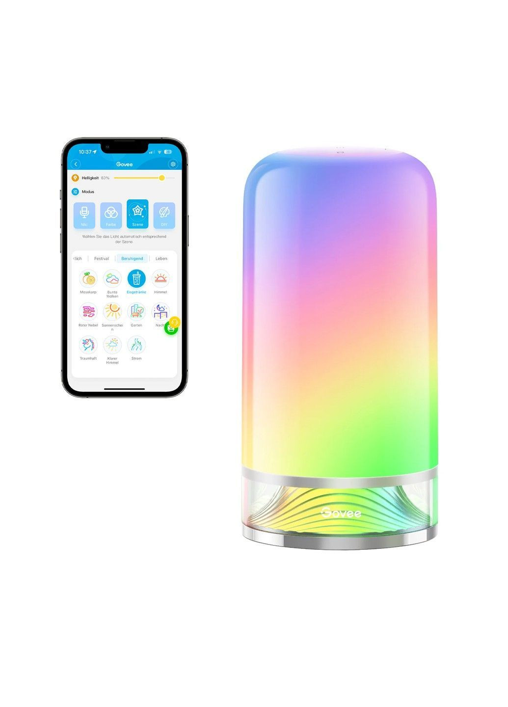 Умная настольная светодиодная LED лампа Aura Smart Table Lamp RGBIC, Bluetooth + WiFi Govee (371330778)