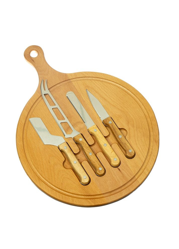 Сырная деревянная доска+ножи Wood 30х39 см 18601-005 Lefard (346534327)