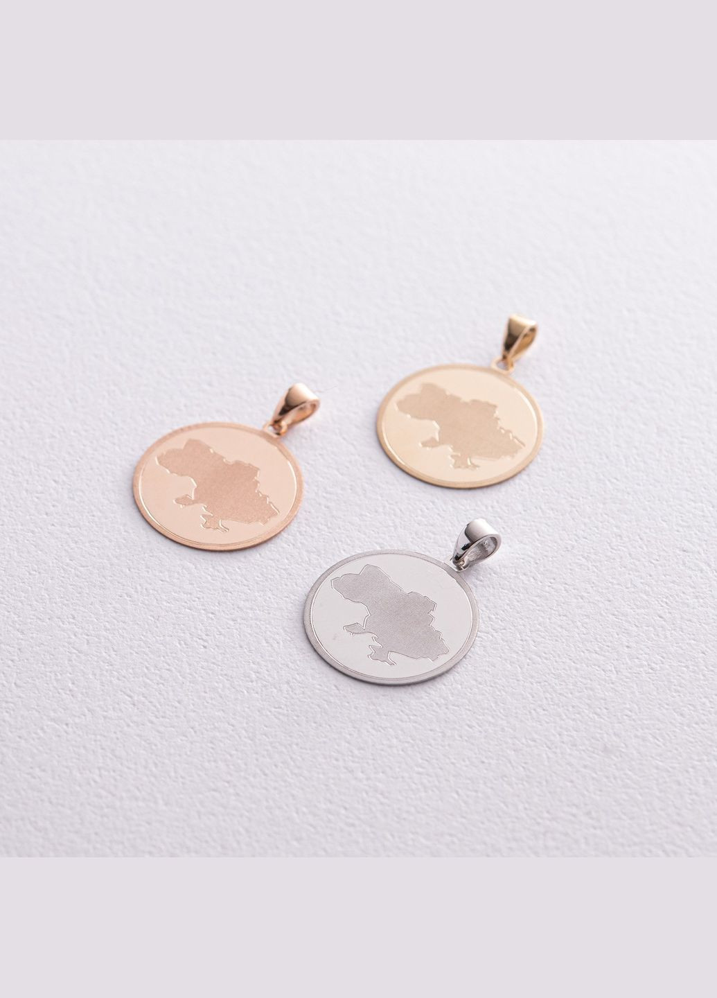 Кулон Карта Украины в желтом золоте п03775 Oniks (264023653)