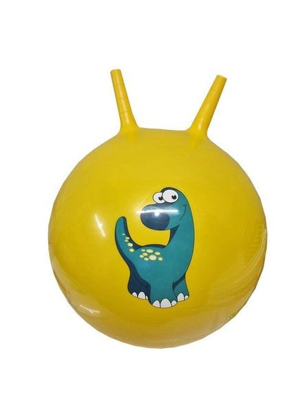 Мʼяч для фітнесу "Динозаврики" 45 см (жовтий) MIC (290251339)