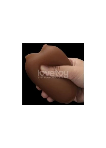 Мастурбатор Slider DoubleLoveToyEnded Мастурбатор Рот і Піхва Коричневий Lovetoy (402299680)