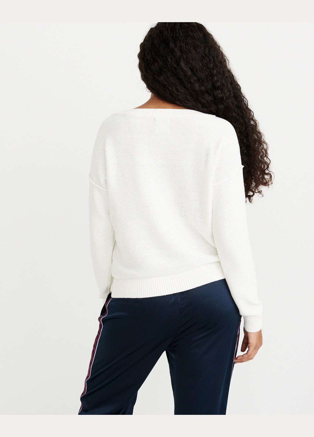 Белый демисезонный свитер женский af5548w Abercrombie & Fitch