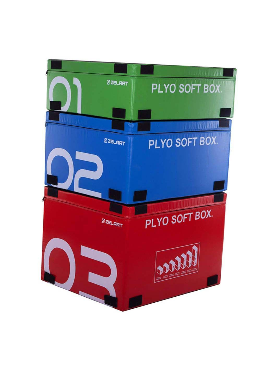 Пліометричний м'який набір Plyo Boxes FI-3635 Набір Zelart (290109079)