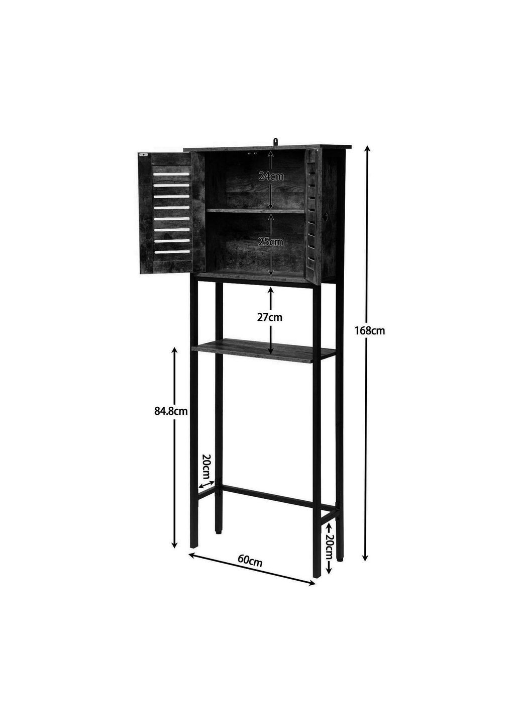 Стеллаж над унитазом из дерева Адлун венге (СУТ-000512) No Brand (328293549)