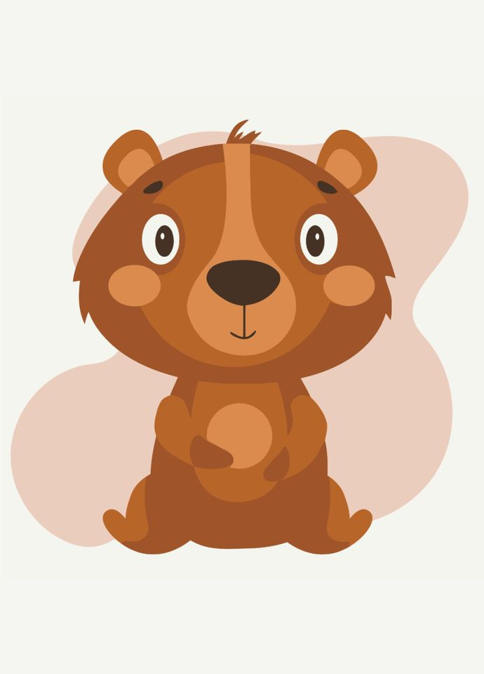 Роспись на холсте "Мишка" MBS023 Brushme (367971084)