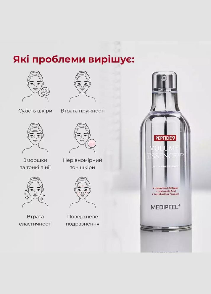 Эссенция для упругости кожи с пептидами Peptide 9 Volume Essence Pro, 100мл Medi-Peel (341679346)