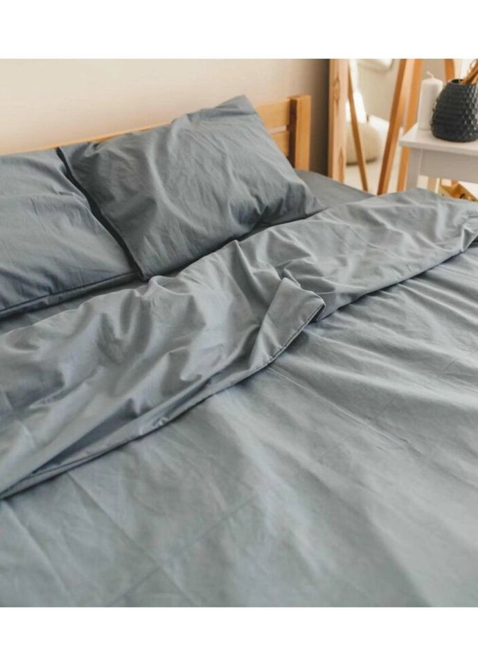 Постельное белье двуспальное Home Вареный хлопок 20485 180х215 см серое DUSHKA (336328643)