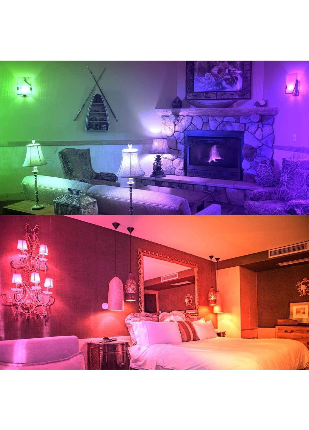 Набор RGB LED ламп с цоколем E27 и 2 пультами комбинированный iLC Amazon (356505833)