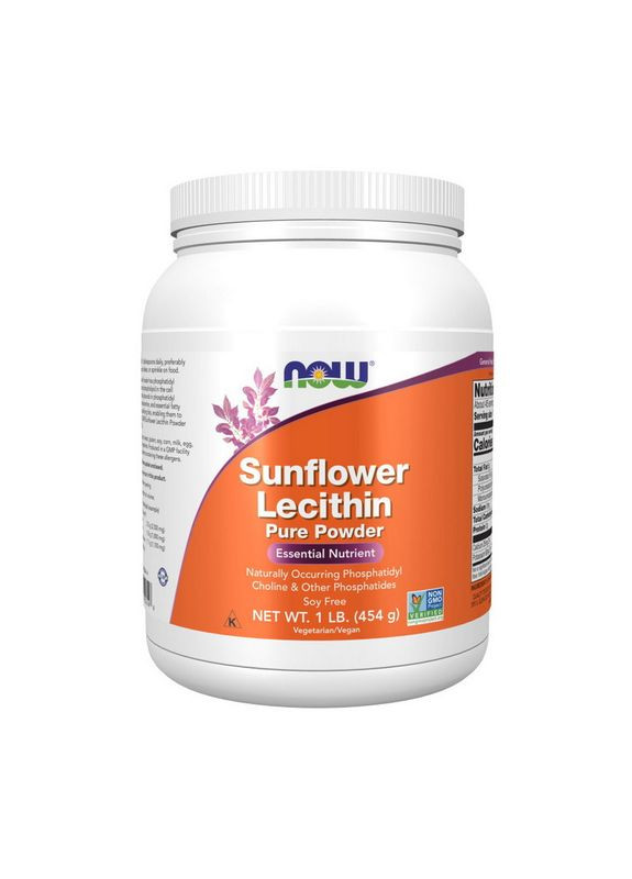 Sunflower Lecithin Pure Powder (454 g) Now (371893736)