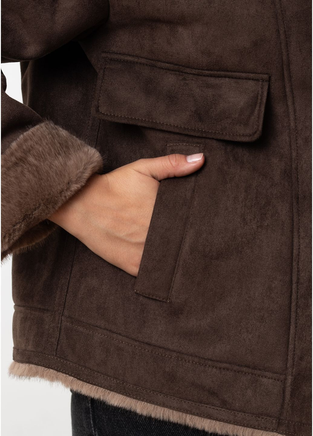 Темно-коричневый зимний Пуховик MissLynx