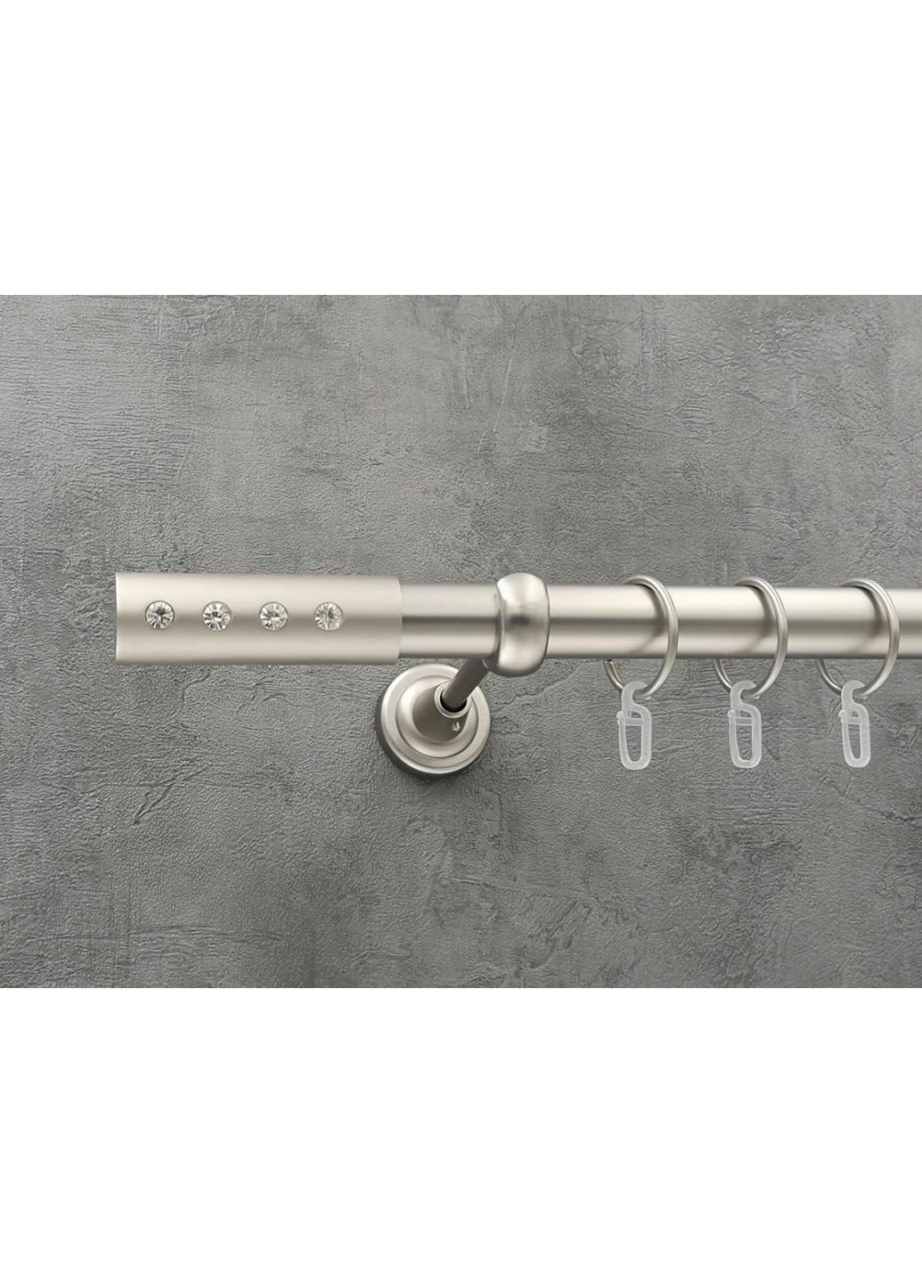 Карниз Алюр гладка штанга одинарний відкритий 25 мм 160 см Сатин Quadrum (352782560)