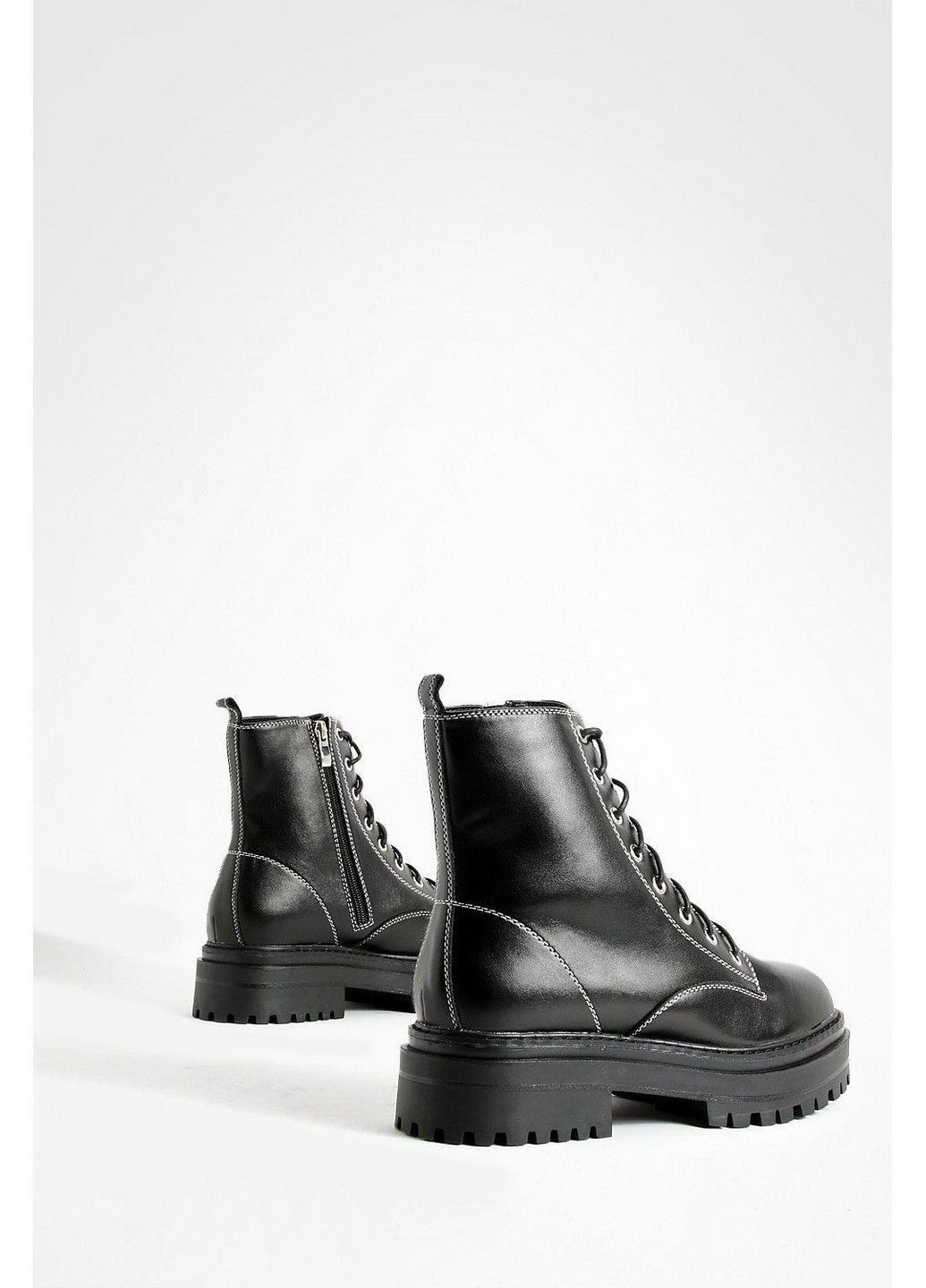 Осенние ботинки Boohoo из искусственной кожи