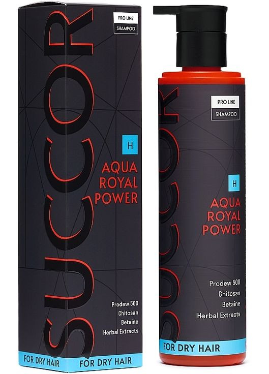 Зволожуючий шампунь для сухого волосся Aqua Royal Power Shampoo 400ml (1433688-25639075) SUCCOR (368615673)