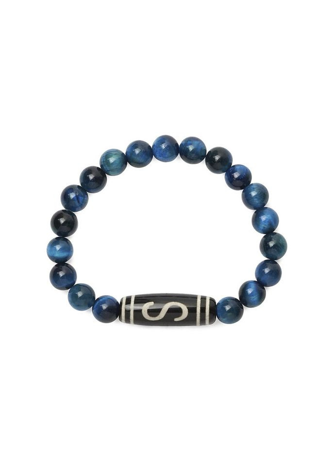 Браслет із соколиного ока та намистини ДЗІ 4895 LeBijou (367580484)