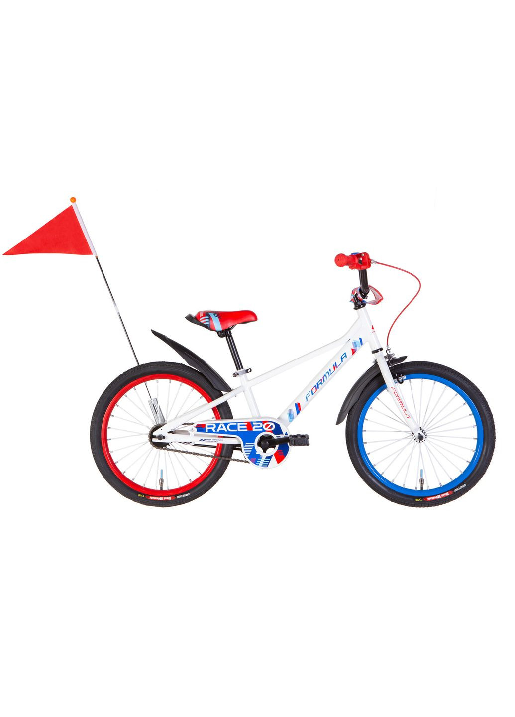 Велосипед сталь 20 RACE гальмівна рама-10" з червоним та синім з крилом Pl 2024 Formula (369782072)