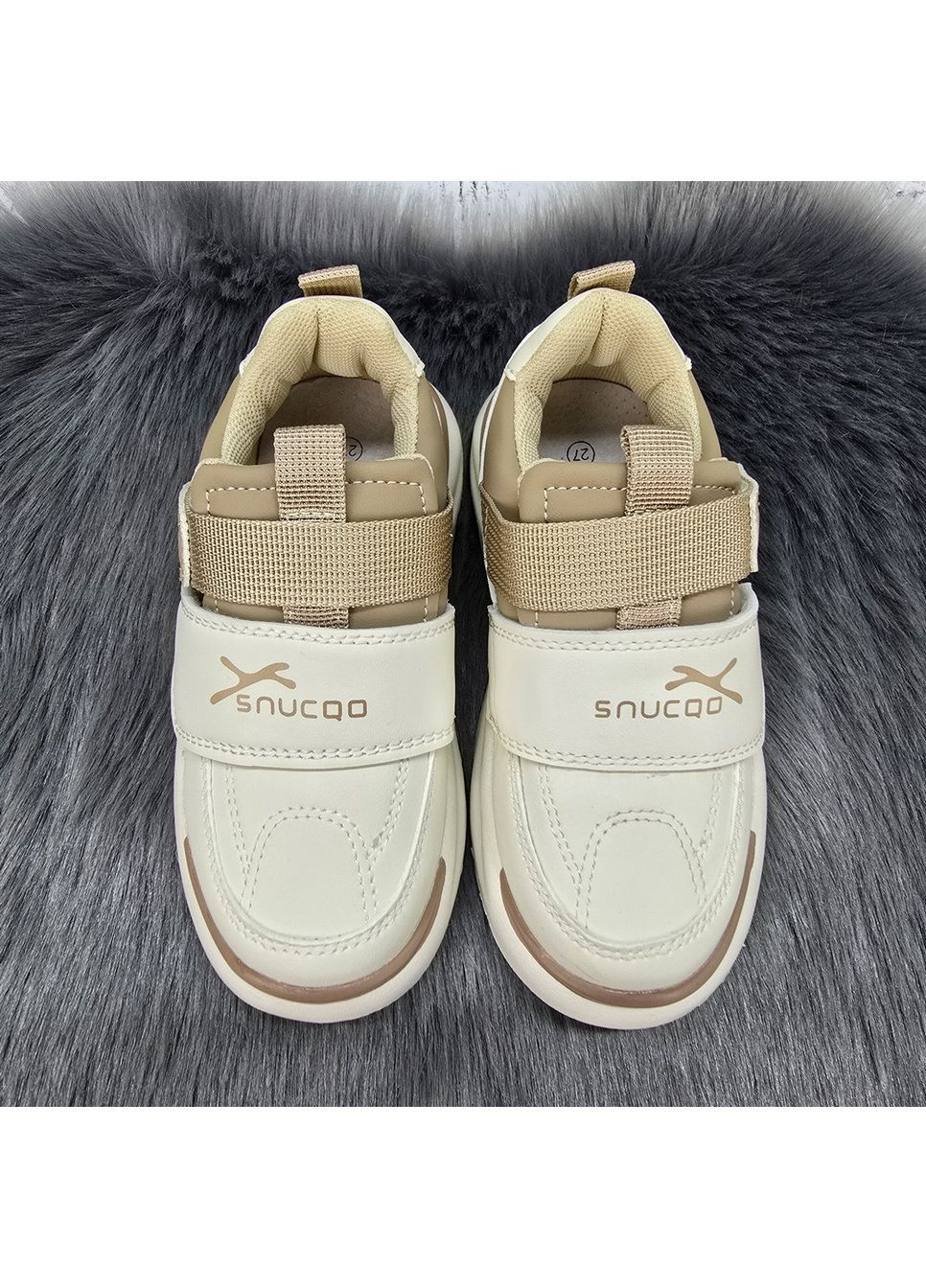 Бежевые демисезонные кроссовки детские для девочки Jong Golf