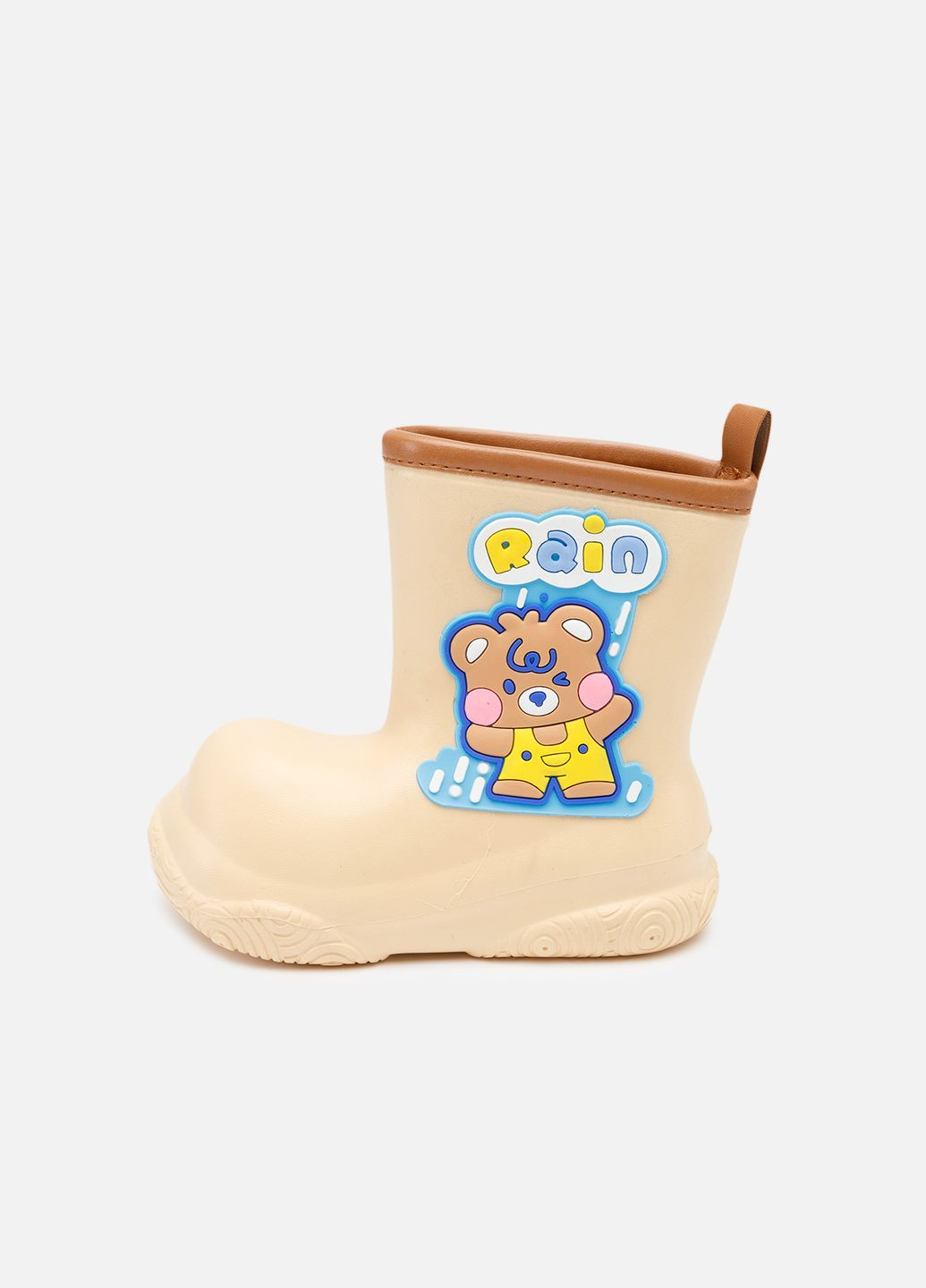 Чоботи гумові для хлопчика колір бежевий CB-00254462 No Brand (316719803)