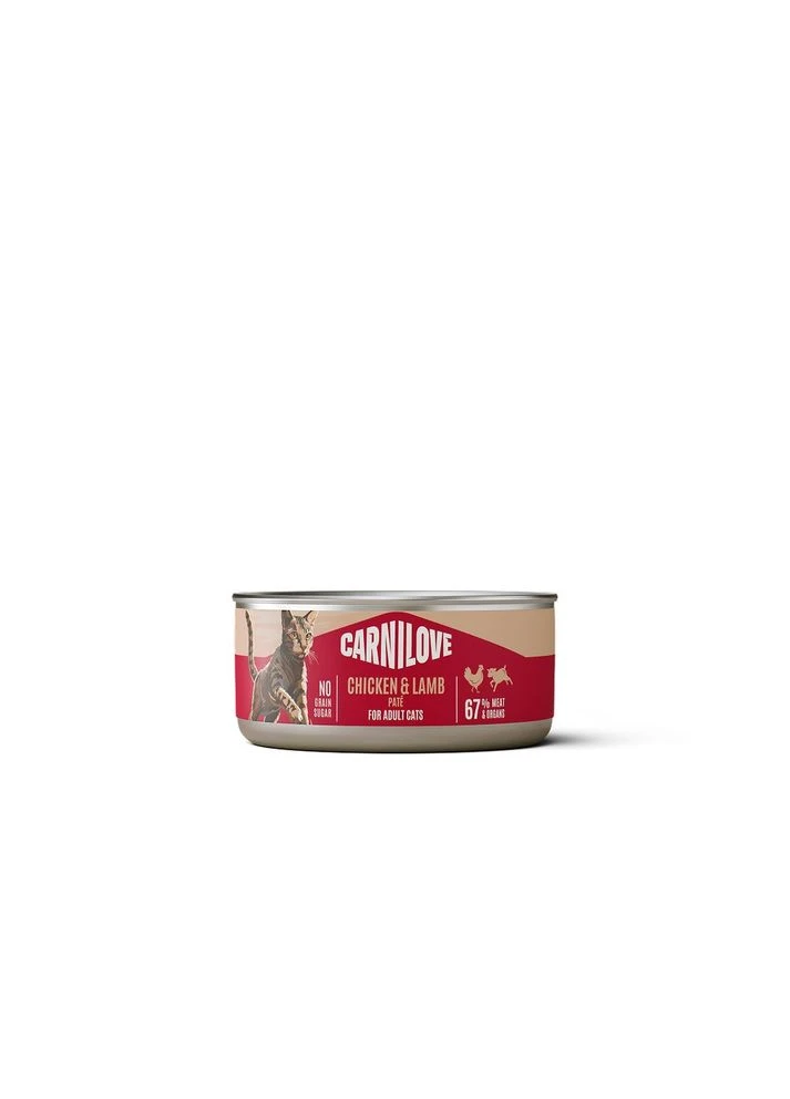 Влажный корм консерва Chicken & Lamb для кошек паштет курица и ягненок 100 г Carnilove (399748792)