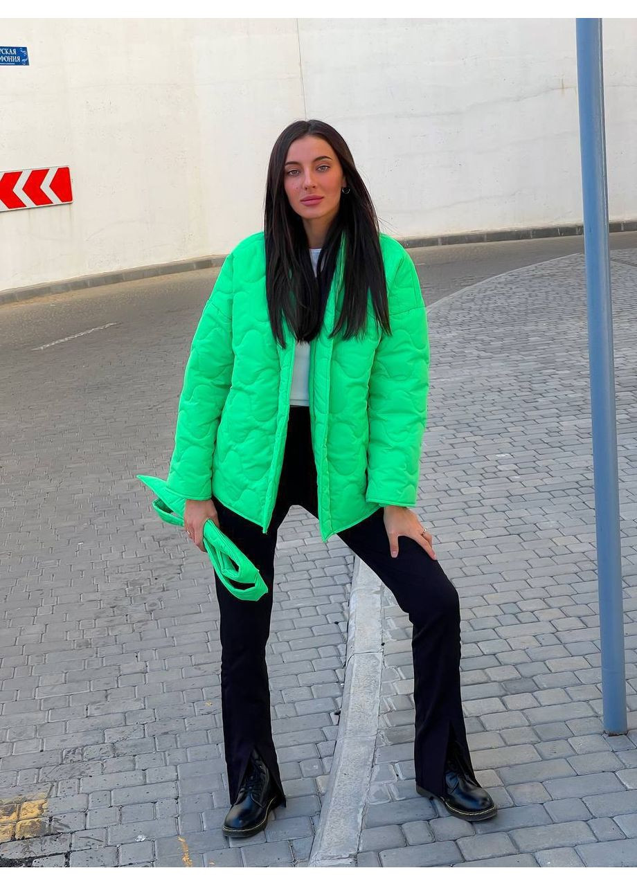 Салатова зимня ✔️куртка (осінь/весна) DK/DL Мода без кордонів