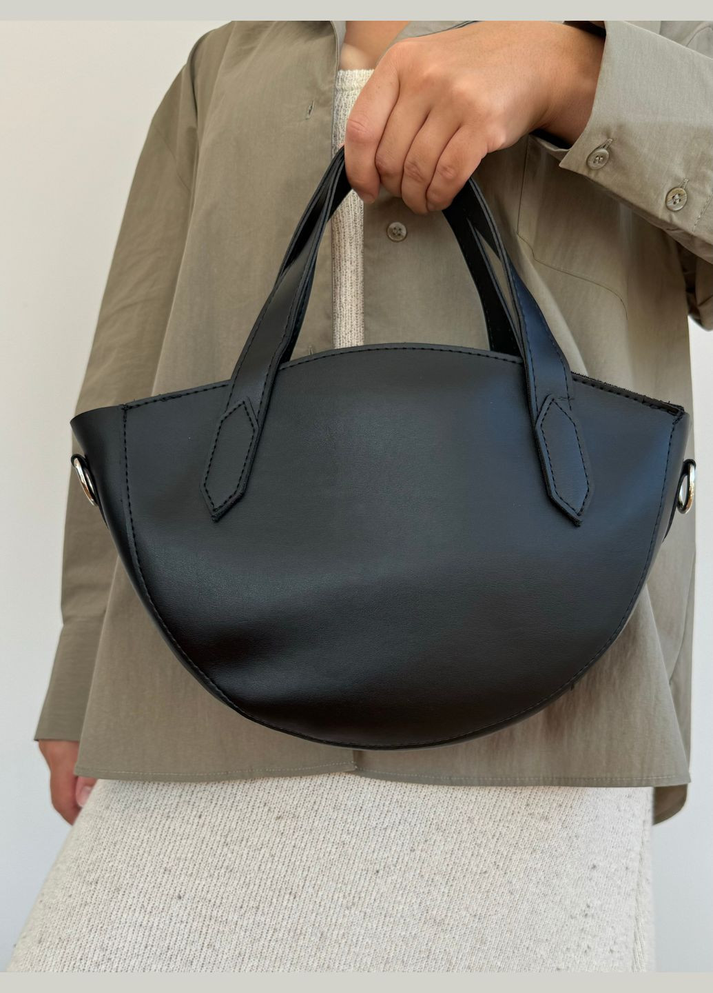 Стильная женская сумка Assel Elma Черная Barbaris (302801798)