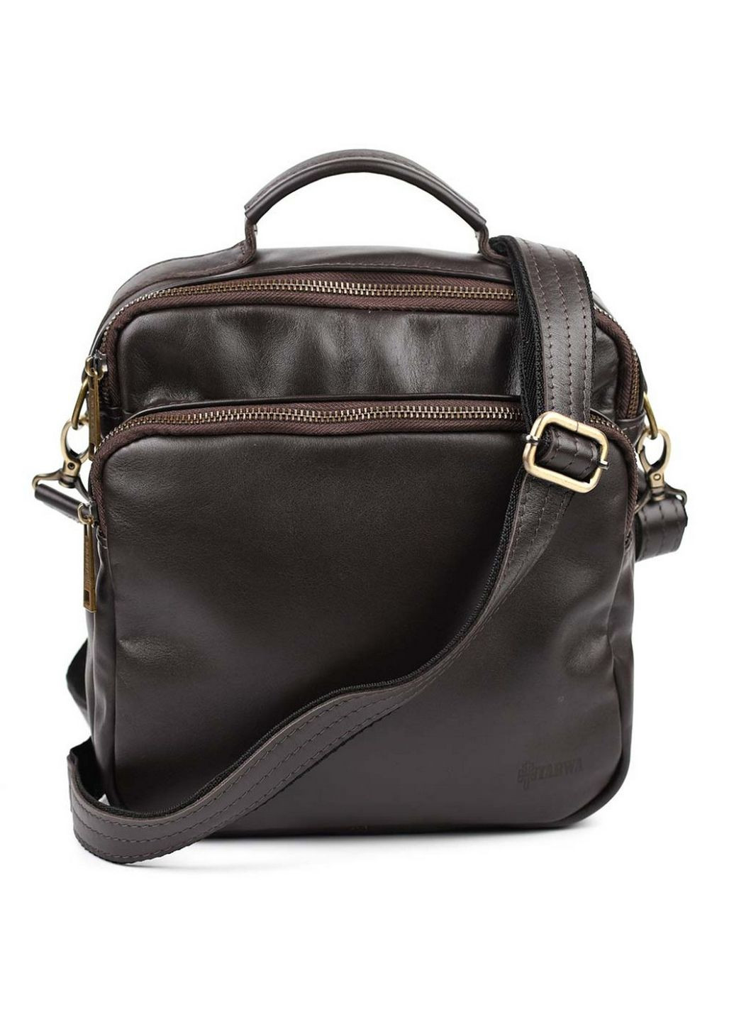 Мужская кожаная сумка через плечо 24х26х9 см TARWA (315869052)