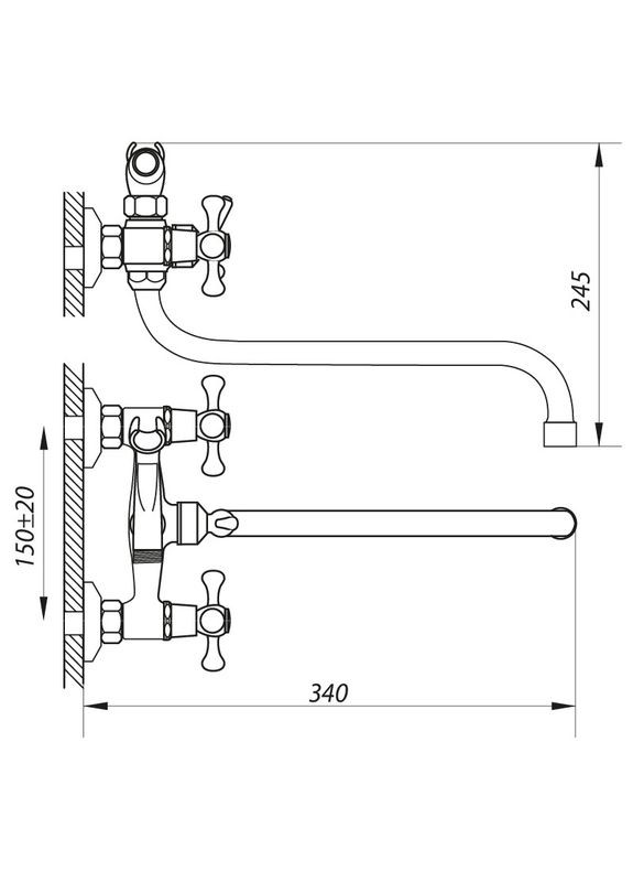Змішувач для ванни DFR-A 827 (ZX0014) Zerix (322004628)