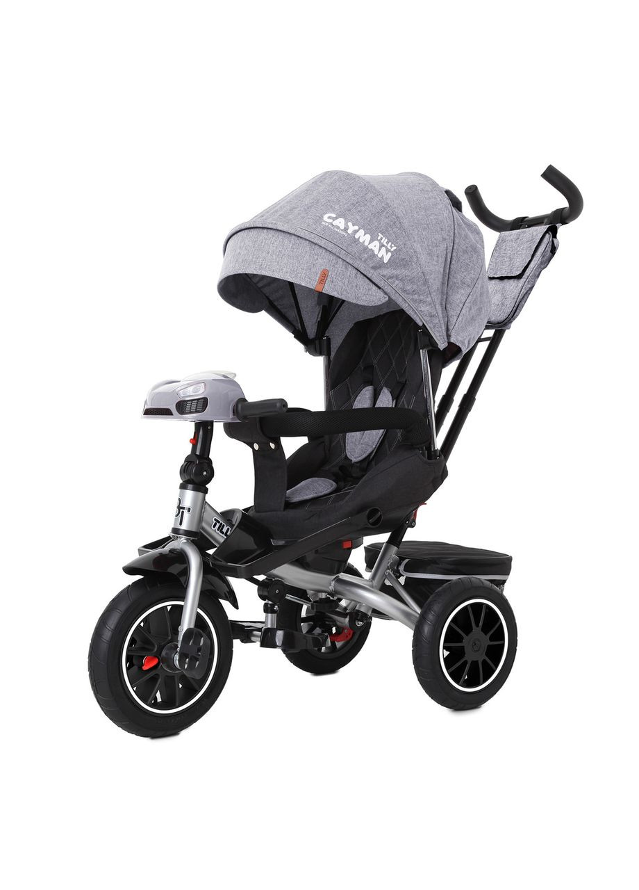 Велосипед трехколесный Cayman T-381/7 с усиленной рамой и пультом ДУ + сумка для мелочей Tilly (329444437)