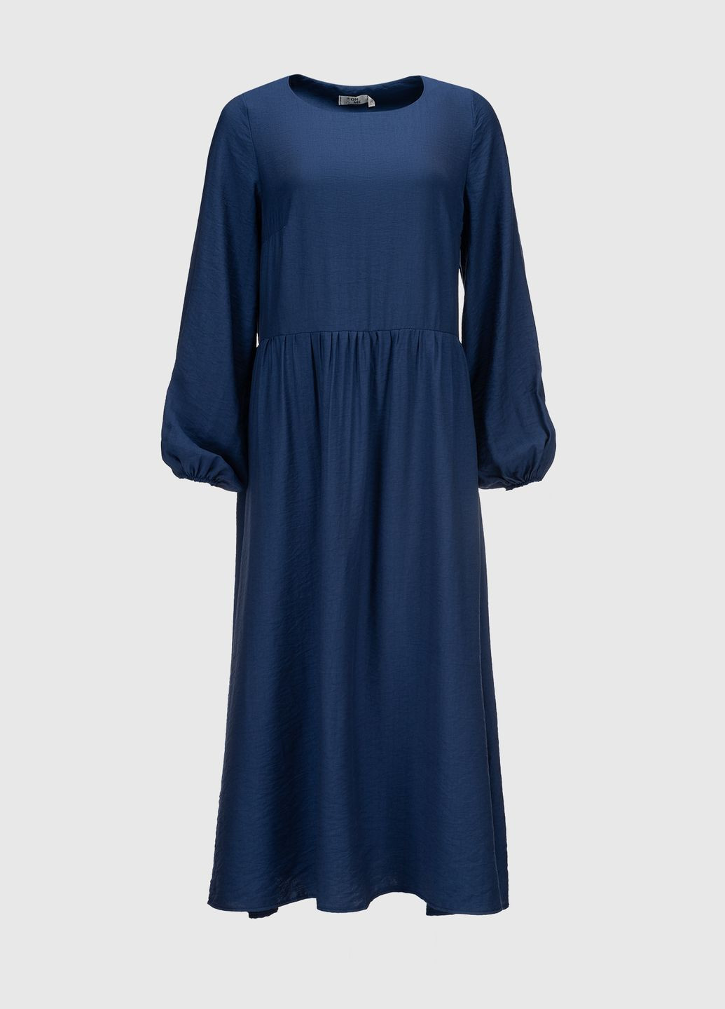 Темно-синее повседневный платье No Brand однотонное