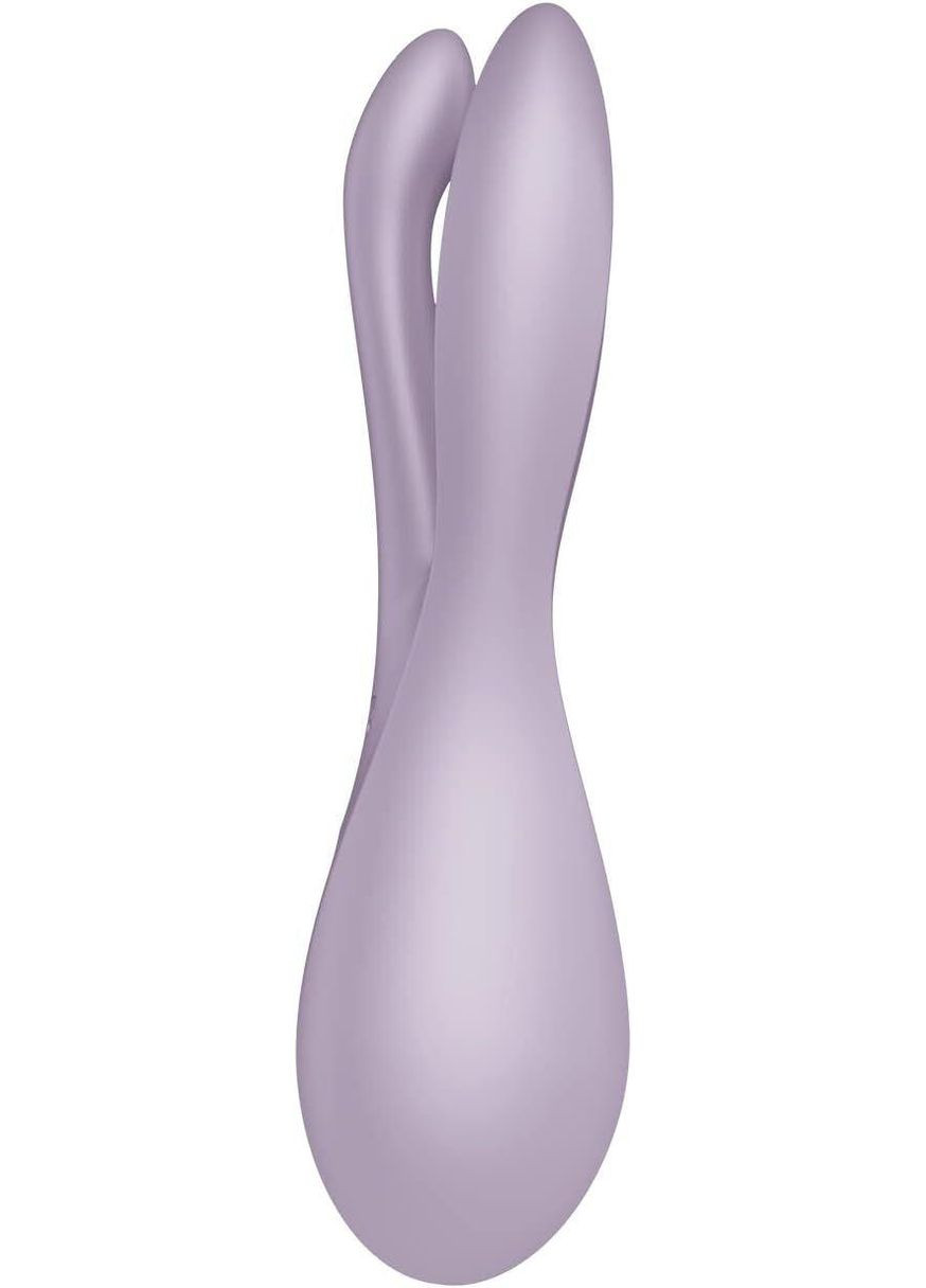 Кліторальний вібратор Threesome 2 Violet, 3 гнучкі пальчики, 3 мотори Satisfyer (311599982)