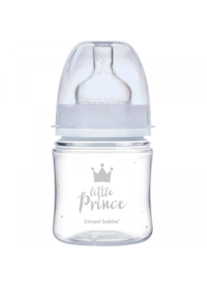 Пляшечка для годування Canpol Babies royal baby з широким отвором 120 мл синя (268144630)