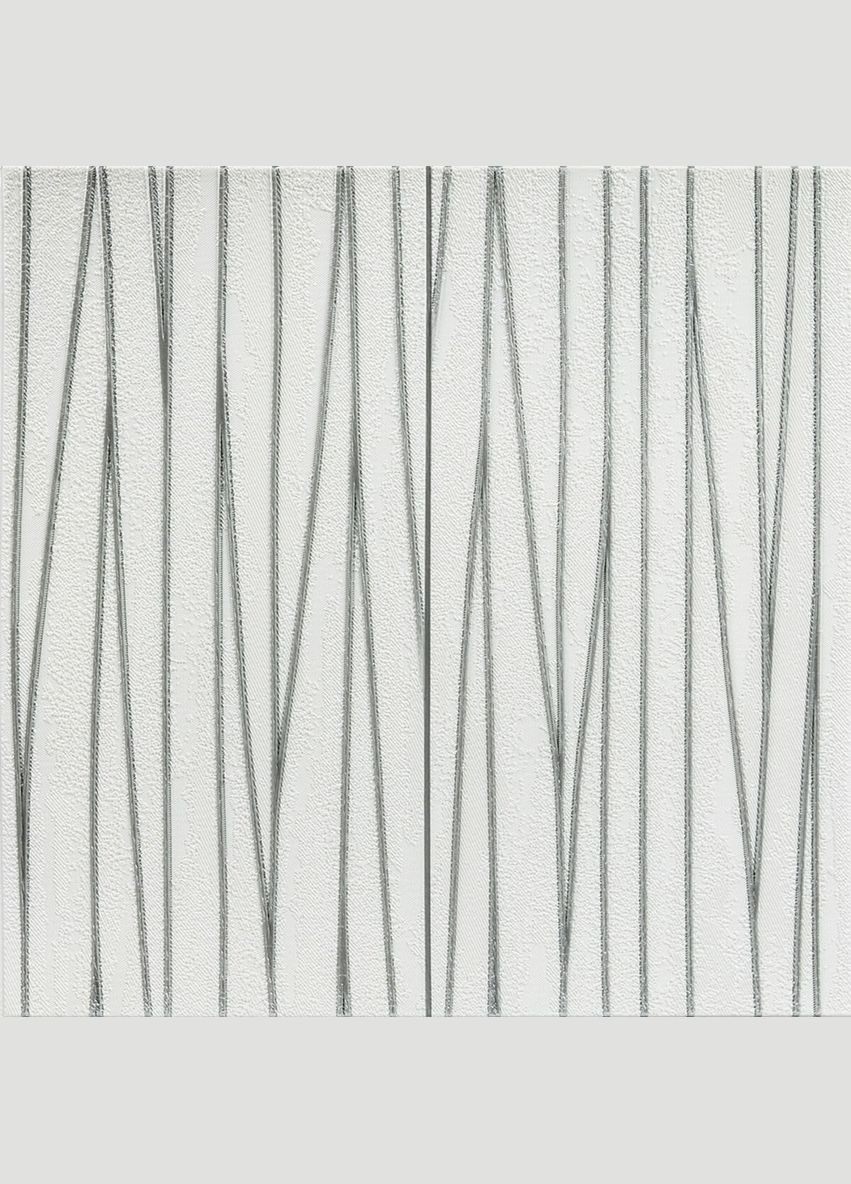 Самоклеюча 3D панель цегла срібні стрічки 700х700х5мм (441) SW-00001185 Sticker Wall (315790574)