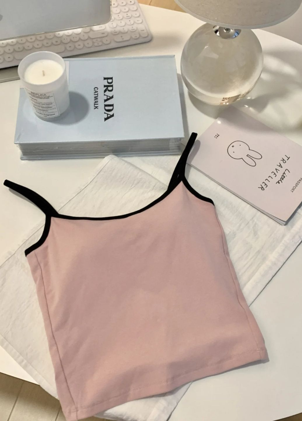 Женская майка-топ хлопчатобумажная с вкладышами Two Colors (1865-42-01) Macarena — 341485470