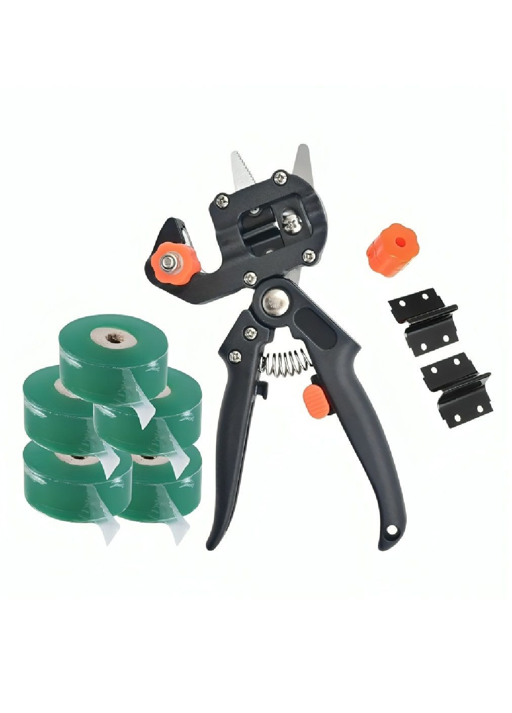 Комплект прививочный секатор для обрезки прививки деревьев 3-10 мм с 3 ножами прививочной лентой 5 штук (480303-Prob) Unbranded (333298793)