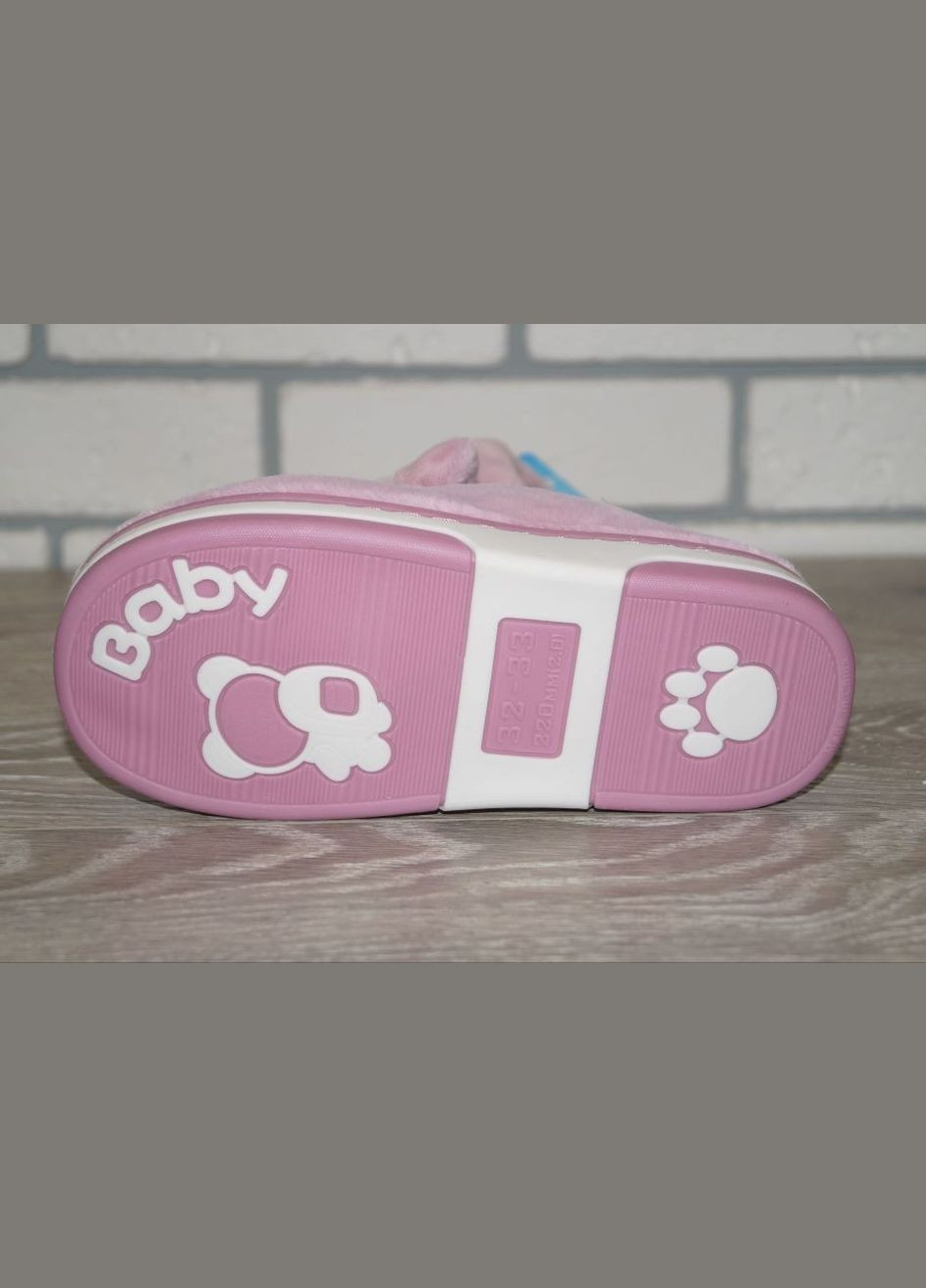 Тапочки для дівчинки з мордочкою тигреня з вушками фіолетові Scarrhett (291418050)