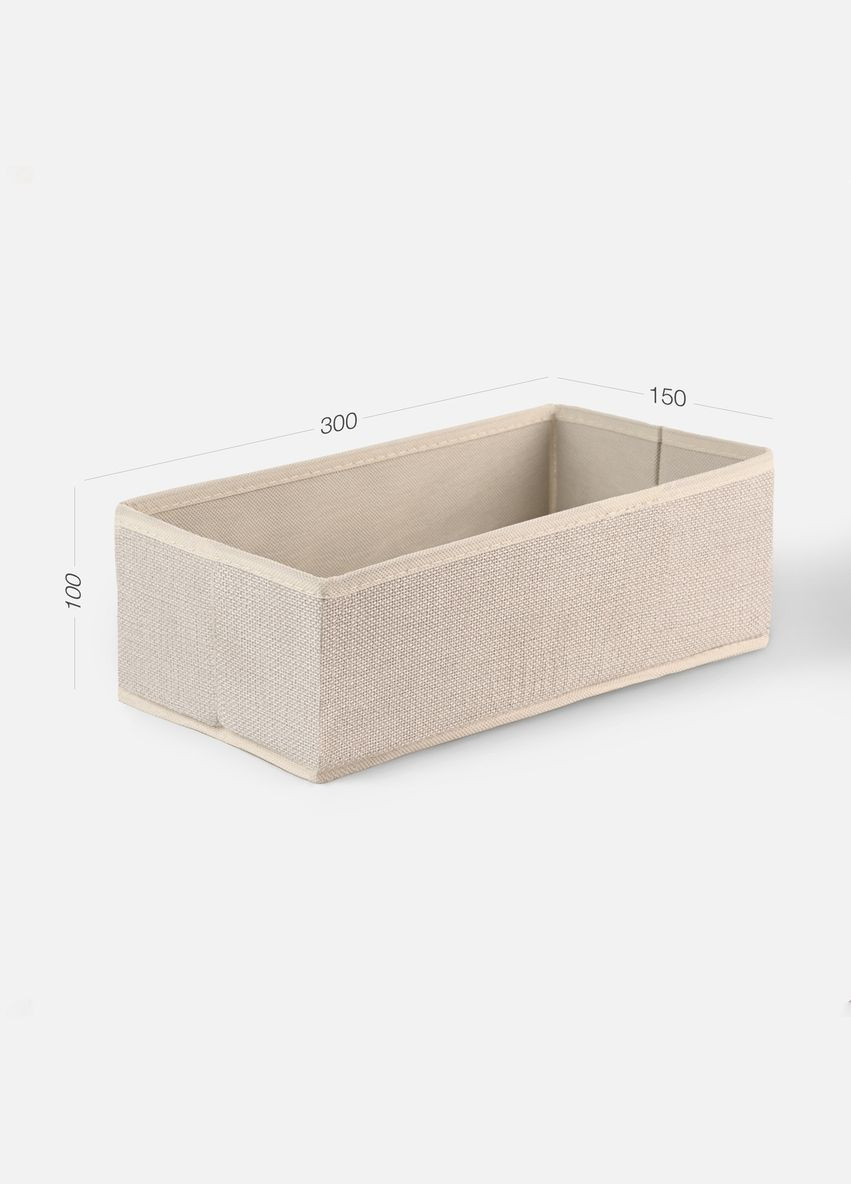 Ящик для зберігання MY HOME 30х15х10 см Кремовий (TH-28 CREAM) МВМ (365280705)