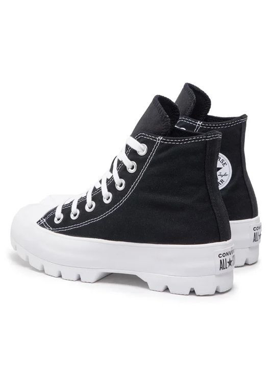 Чорно-білі кросівки кеди жіночі chuck taylor all star lugged 565901c Converse