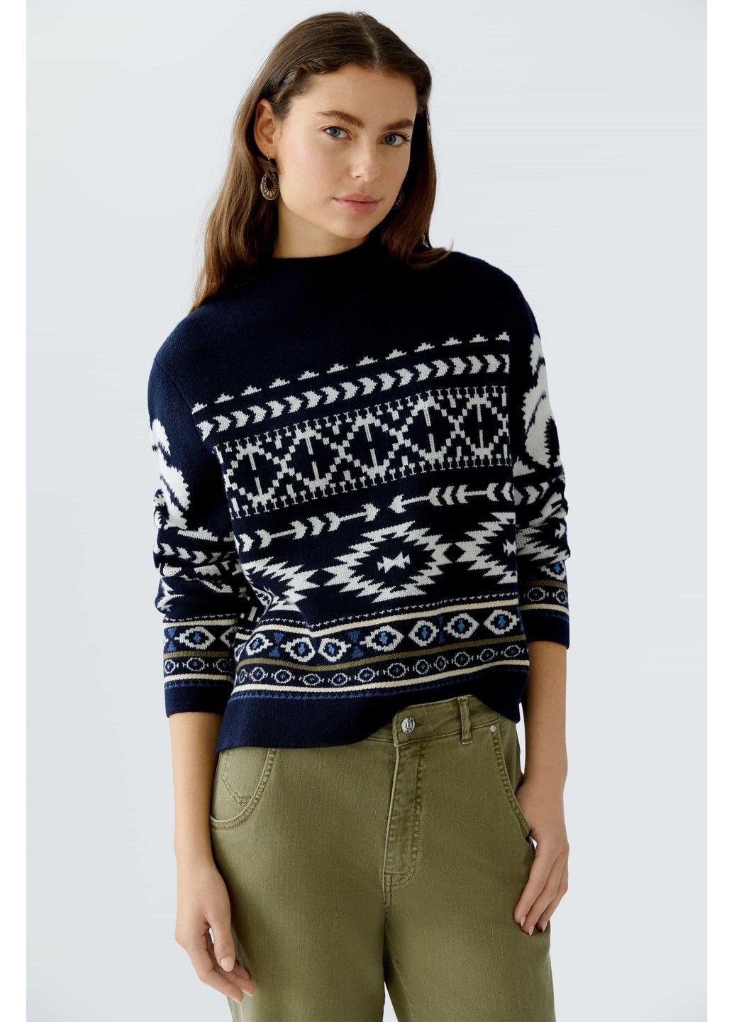 Синій демісезонний жіночий светр синій джемпер Oui