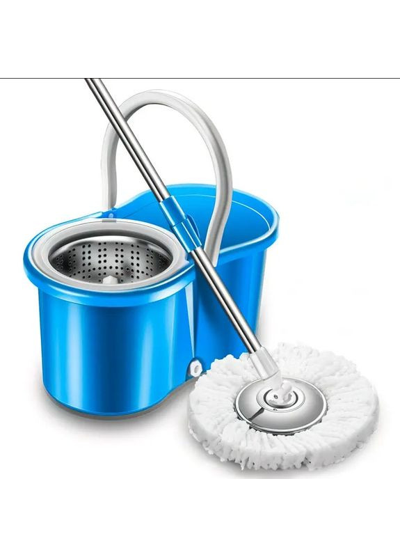 Швабра з віджимом та відром з центрифугою для підлоги, швабри, швабра ледарка телескопічна з фільтром для води No Brand (315438089)