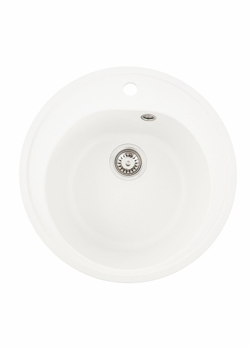 Гранитная мойка для кухни 510 LUNA матовая Белая Valeso (336938345)