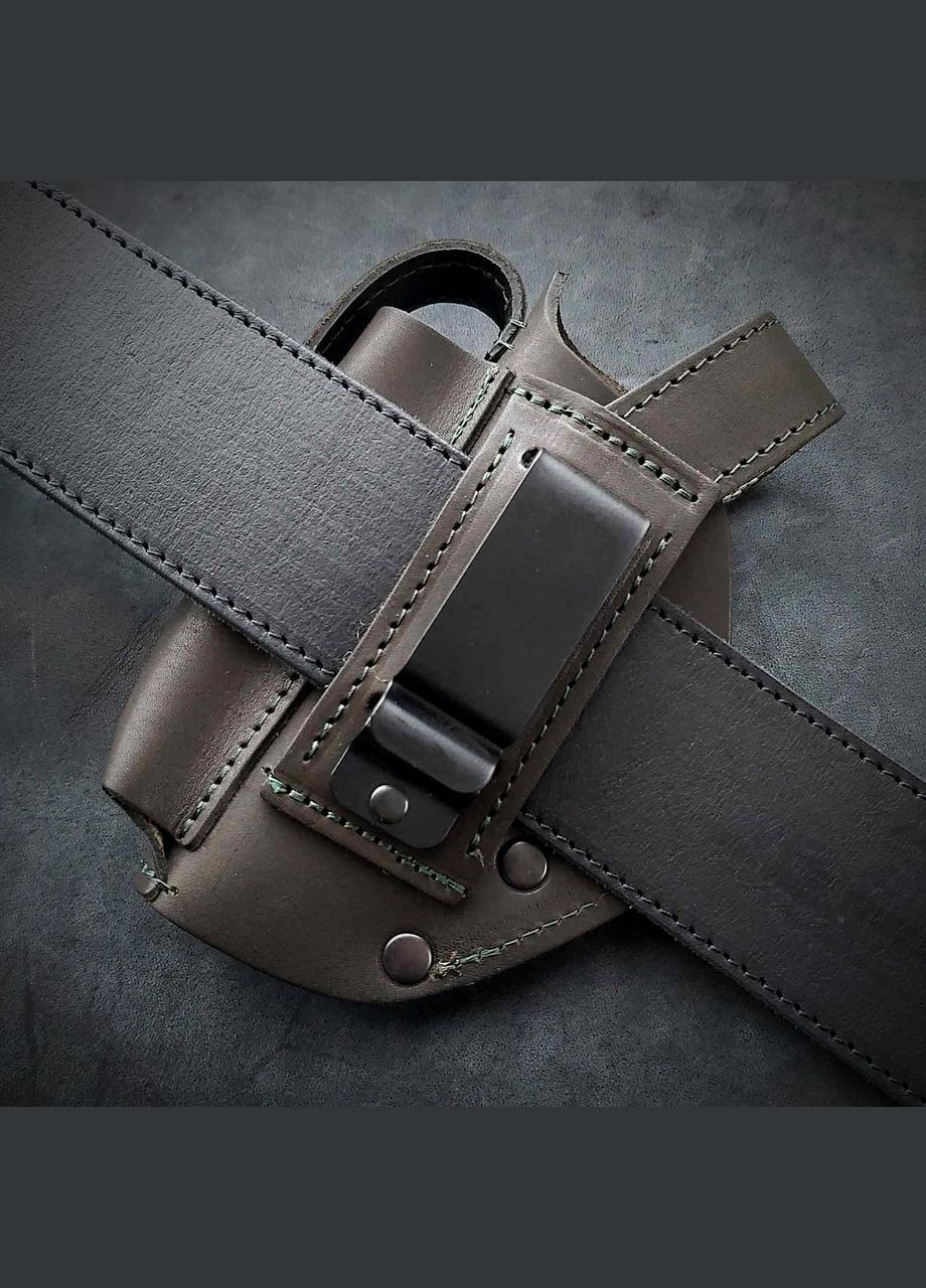 Кожаная кобура поясная под ПМ| на скобе, темное масло №2 No Brand (339621566)