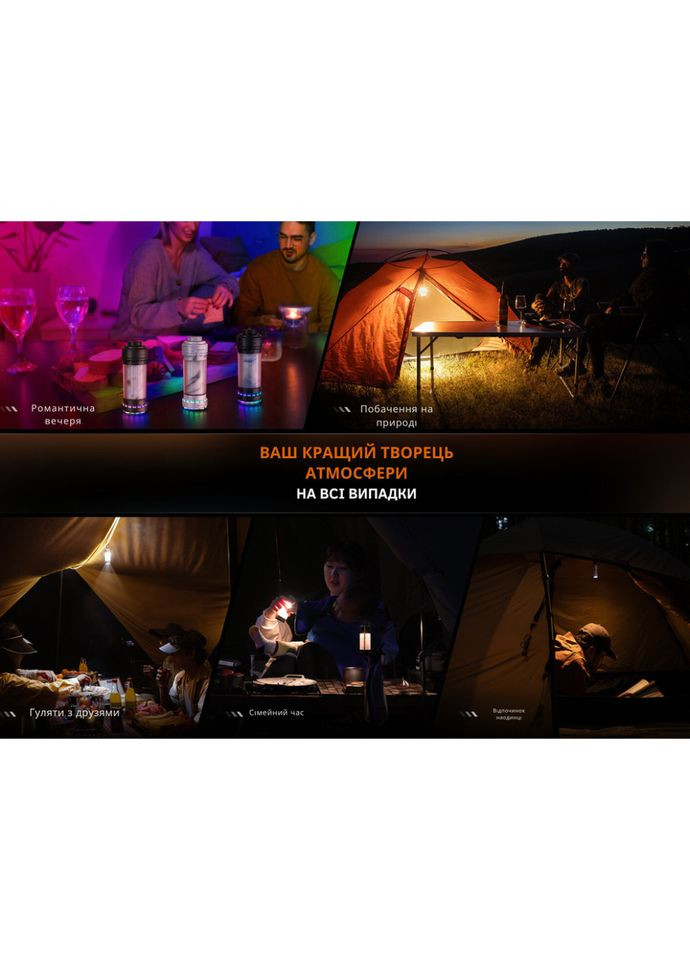 Ліхтар кемпінговий CL22R, чорний (A-017825) Fenix (317048475)