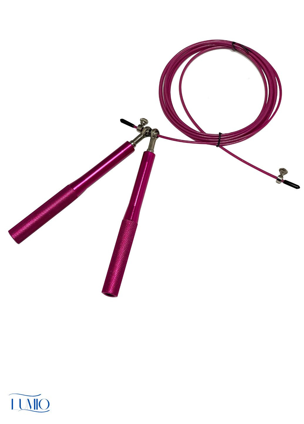 Швидкісна скакалка кроссфіт із підшипниками та сталевим тросом малиновий No Brand (342740881)