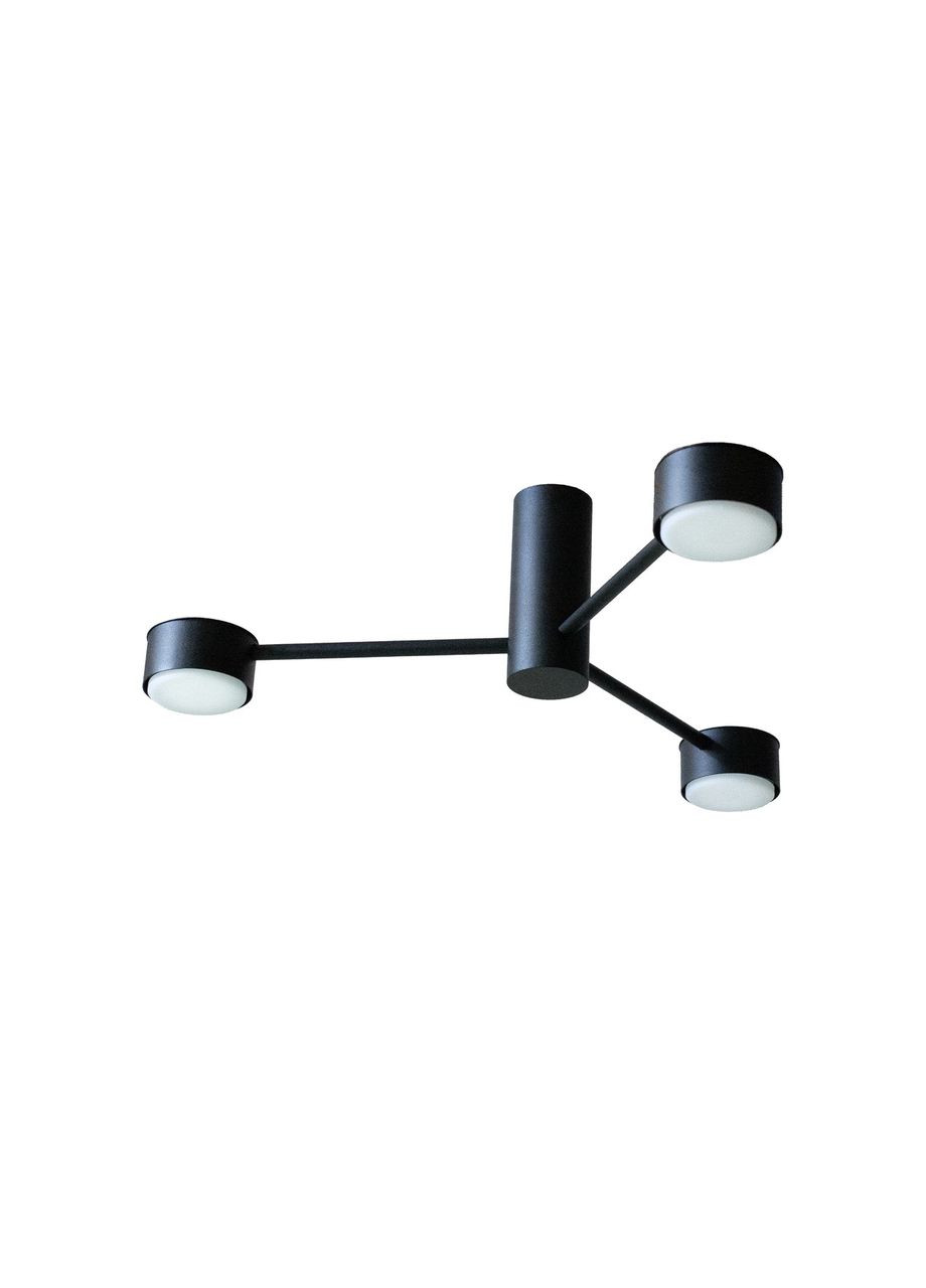 Люстра стельова Copter на три круглі плафони під лампи GX53 чорна NL 8041-3 BK MSK Electric (325882602)