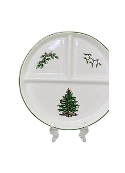 Тарелка "Елочка" порционная 20 см станет отличным дополнением к праздничной сервировке. OSM (365549053)
