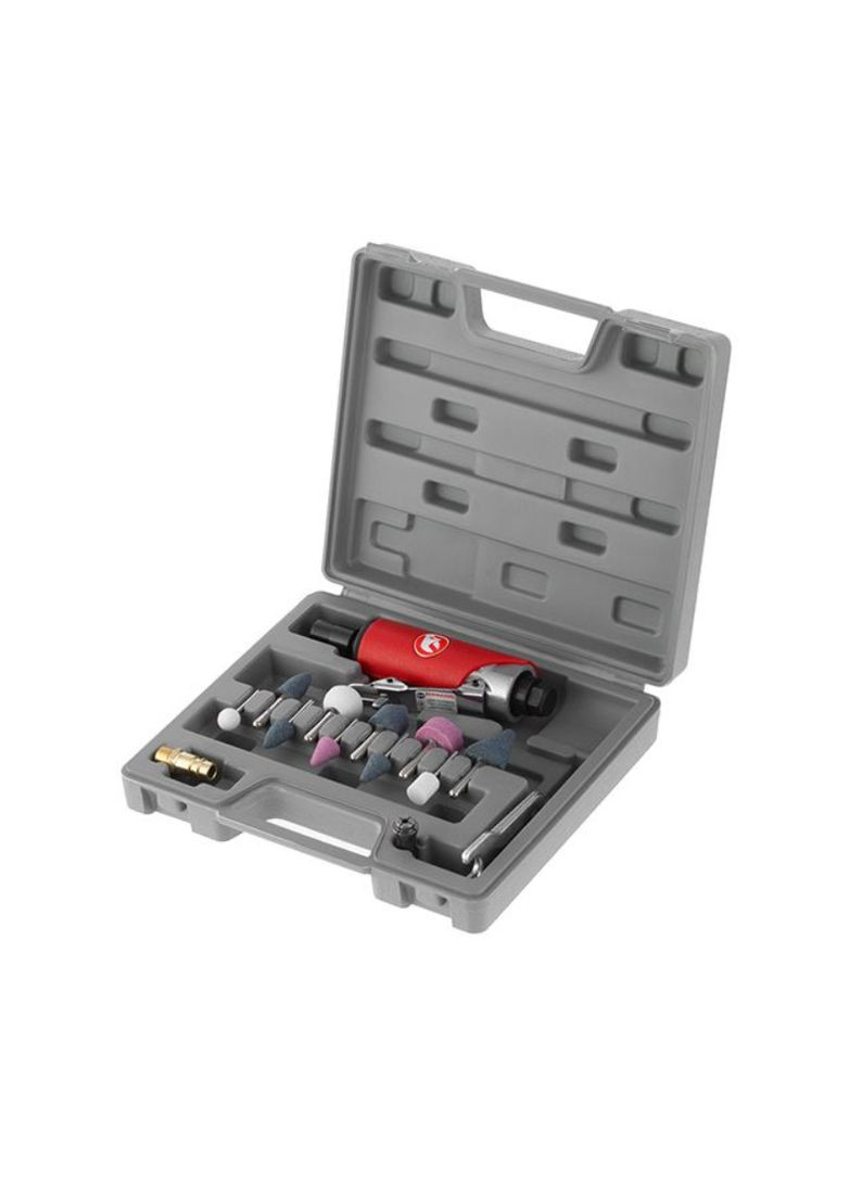 Шліфмашинка пневматична 1/4" + набір каменів (PT-1003) Intertool (353494852)