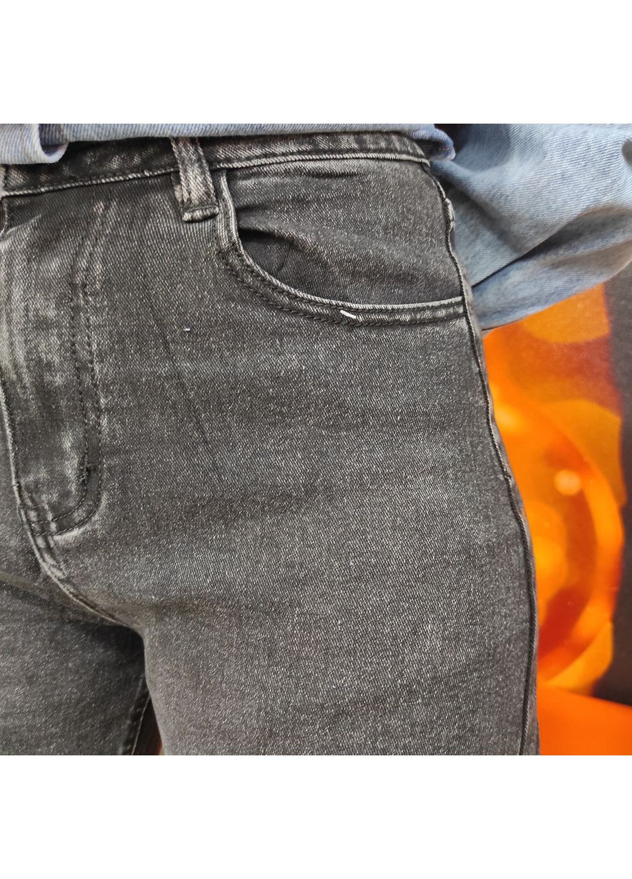 Джинси жіночі баггі широкі вільні щільні котон 30 сірі No Brand - (363053908)