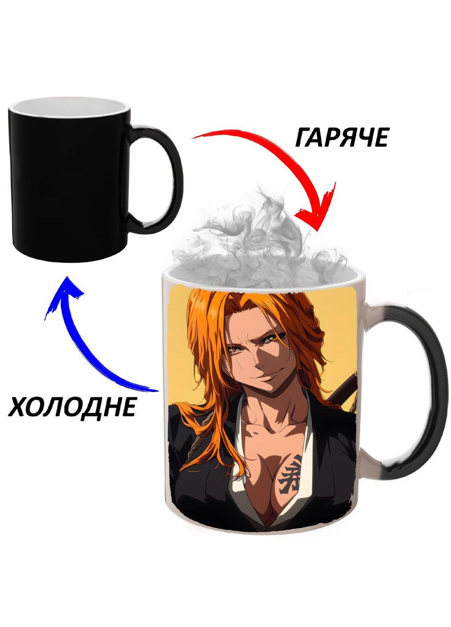 Чашка хамелон Бліч Аніме #018 (кухоль, горнятко) Чорна 330 мл No Brand (323471351)