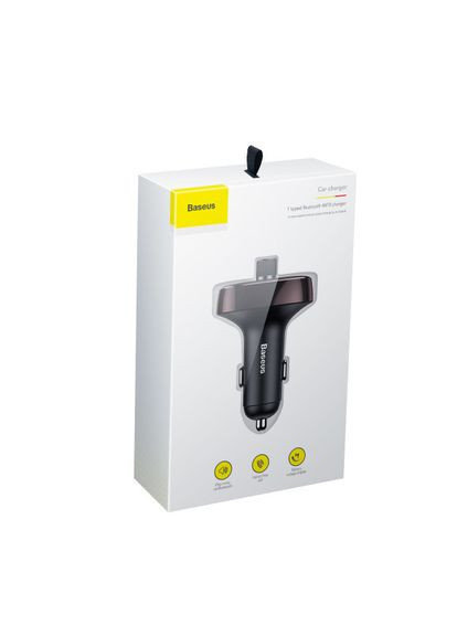 Автомобильное зарядное устройство + FM трансмиттер S-09 T-Typed MP3 Car Charger S-09 2 USB 3.4A Brown Baseus (324234873)