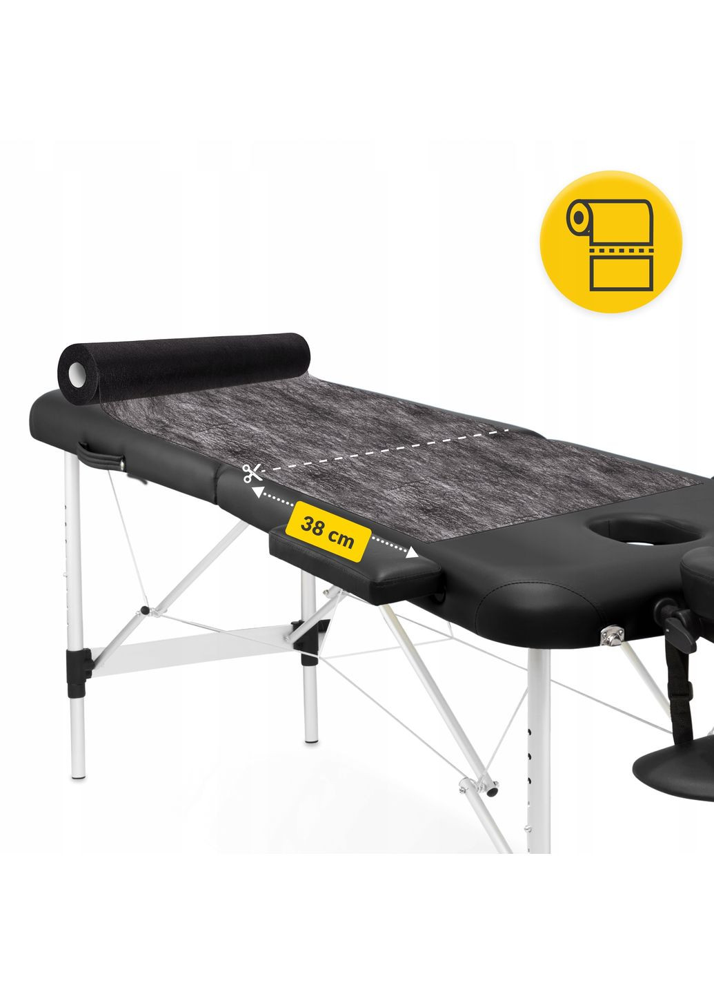 Простирадло одноразове 50 м x 60 см в рулоні 18 г/м² Black () 4FIZJO P-5905973406826 (361933066)